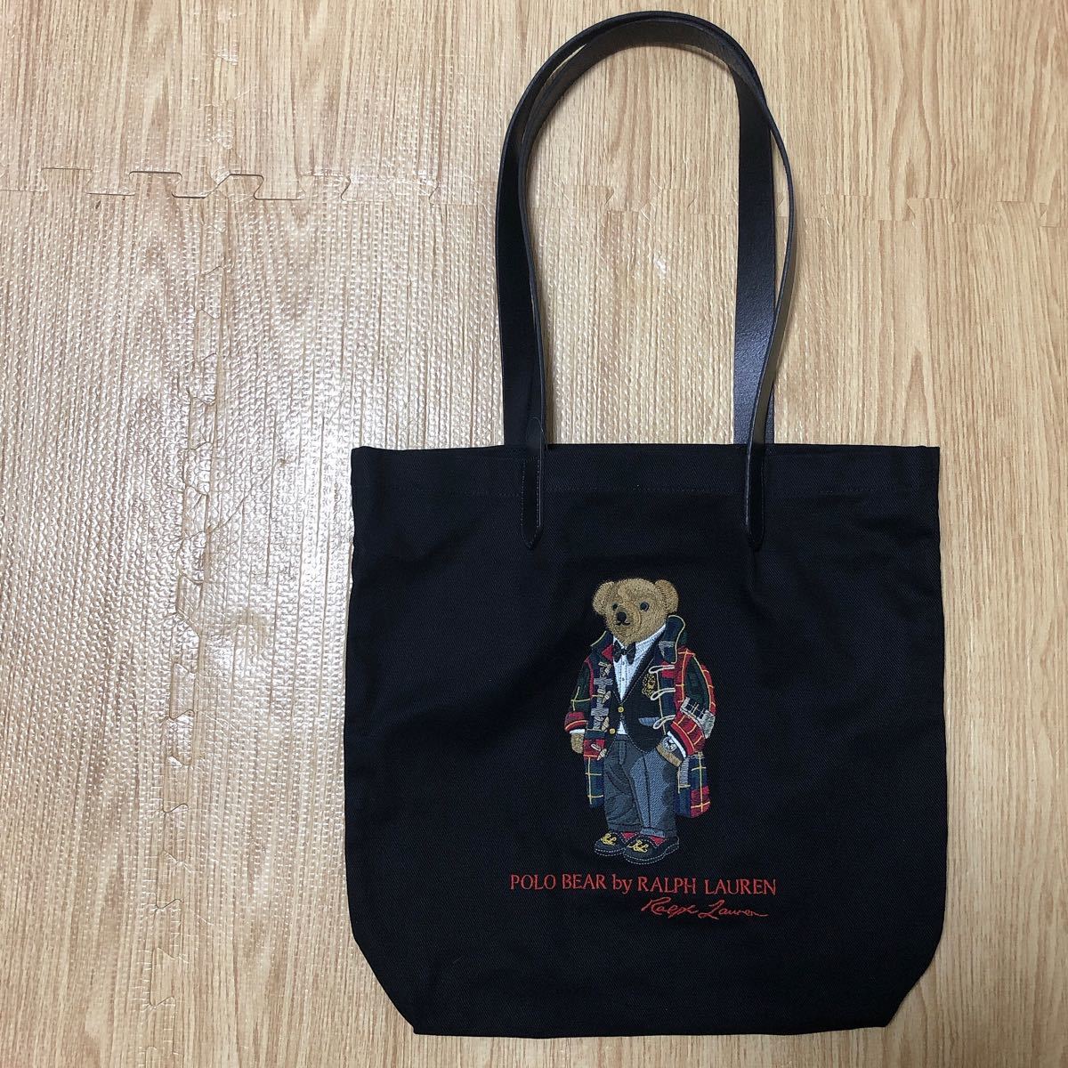 ラルフローレン ポロベア トートバッグ ラルフ 刺繍 レザー 革 ラルフローレン ポロベア トートバッグ ラルフ 刺繍 レザー 革