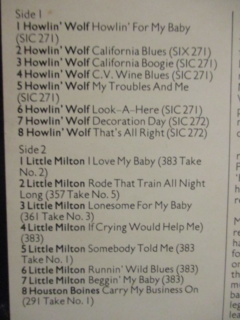 ★ VA ： Sun The Roots Of Rock Volume 2 Sam's Blues LP ☆ (( Howlin' Wolf / Little Milton / Houston Boines / 落札5点で送料無料の画像3