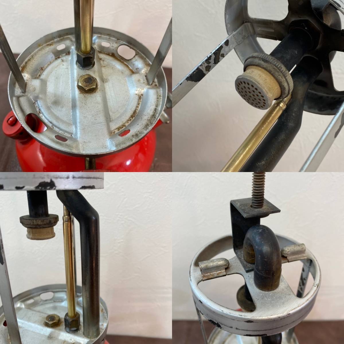 【MH-1845】中古品 Coleman コールマン 200A195 53年5月製 シルバーバンド イエローボーダー ガソリンランタン ヴィンテージ_画像10