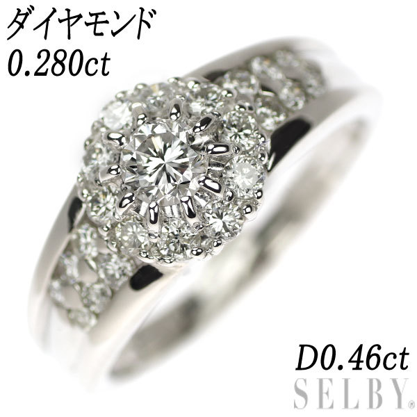 購入公式サイト Pt900 ダイヤモンド SELBY 出品5週目 フラワー D0.46ct 0.280ct リング ダイヤモンド -  kiengachau.vn