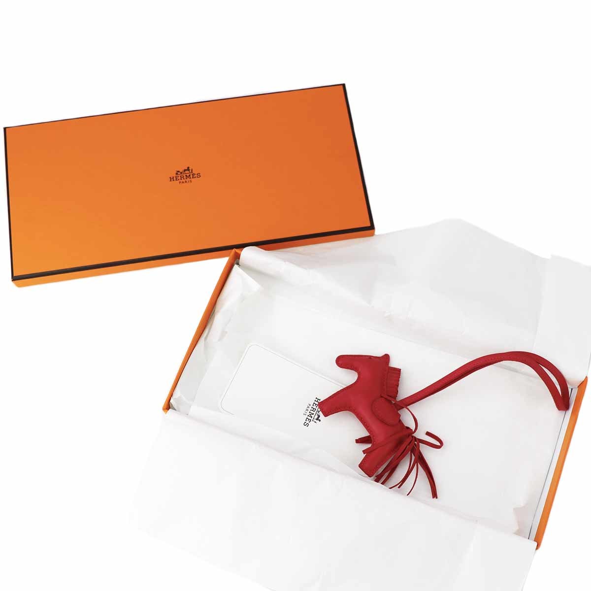 HERMES エルメス レザーバッグ チャーム ロデオ PM ローズメキシコ