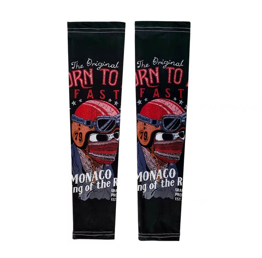  Harley Davidson arm cover . sweat speed . slip prevention UV measures sunscreen ultra-violet rays measures bike touring outdoor man and woman use [L size ]