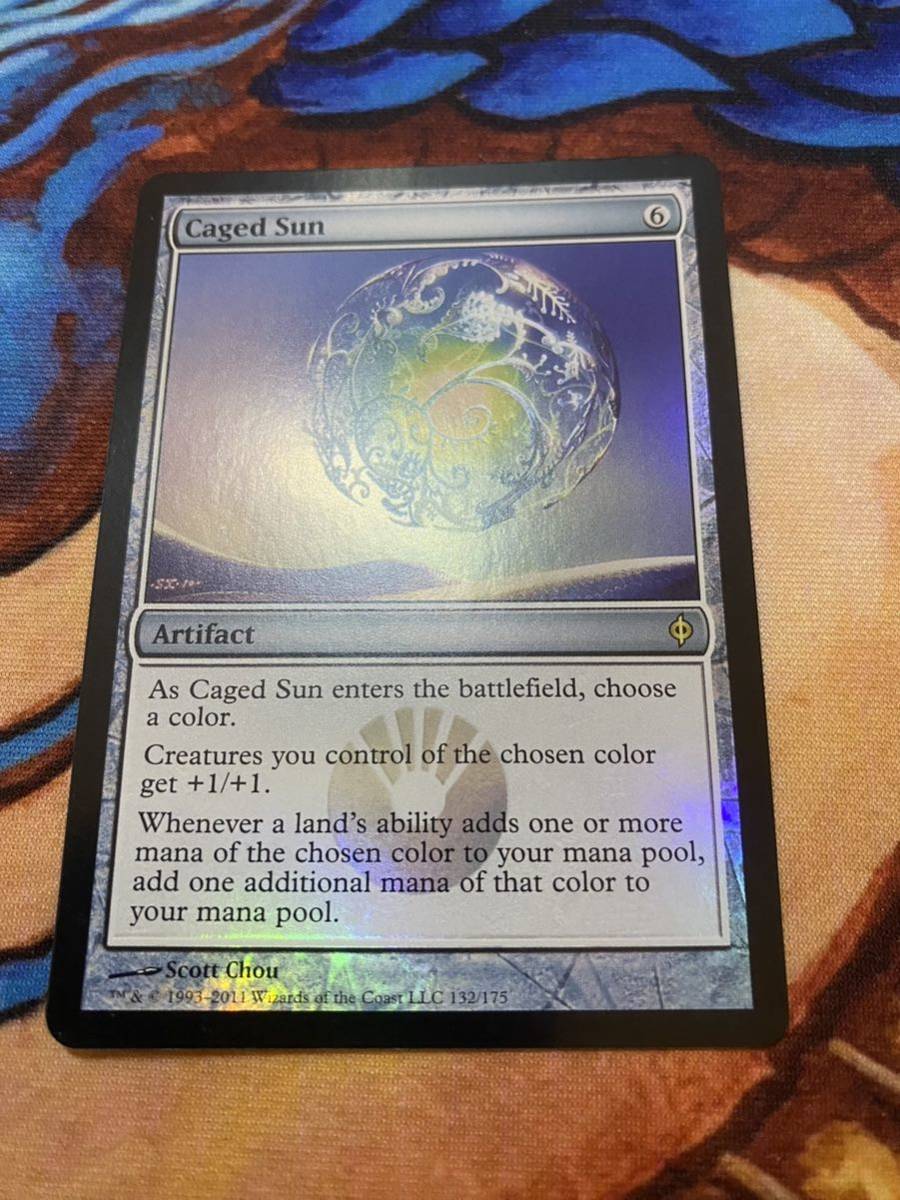 かごの中の太陽/Caged Sun 英語 foil 新たなるファイレクシア mtg マジックザギャザリング ネコポス送料無料 _画像1