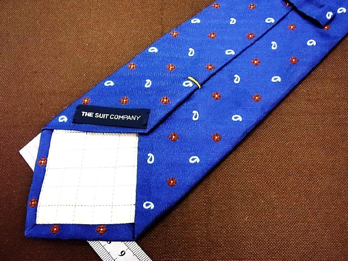 ♪29012C♪良品【刺繍 ペイズリー 小花 柄】ザ スーツカンパニー【THE SUIT COMPANY】ネクタイ_画像2