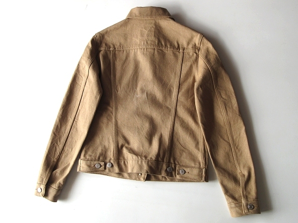 本人期 00s HELMUT LANG ヘルムートラング CLASSIC RAW DENIM カラーデニムジャケット Gジャン 40 ベージュ イタリア製 国内正規品