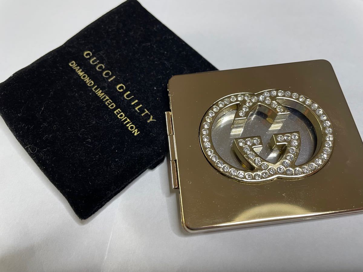 GUCCI グッチ ギルティ ゴールドミラー 鏡 ラインストーン GUCCI グッチ ギルティ ゴールドミラー 鏡 ラインストーン