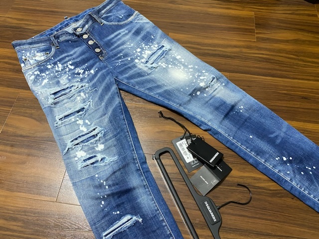 新品 DSQUARED2 - ディースクエアード スケータージーンズ ペイント
