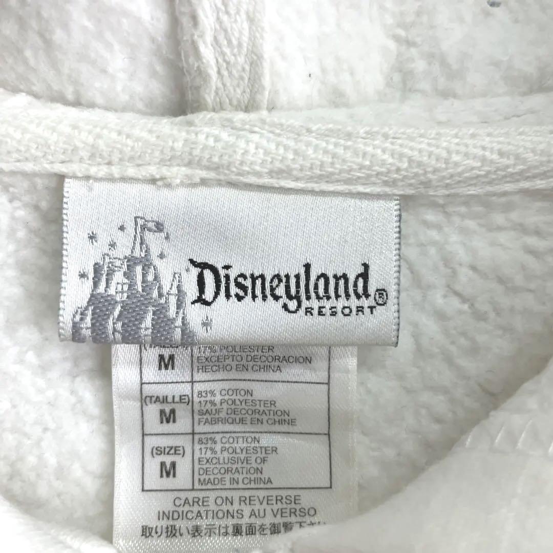 Disneyland ディズニーランド ホワイト 白 パーカーフーディ 刺繍_画像2