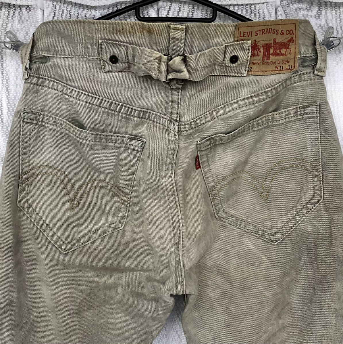 廃盤★Levi's 902-10 TYPE 1 JEANS 31★シンチバック 尾錠 デニム パンツ ジーパン ルーズフィット ジーンズ ボトムス グレー系/リーバイス_画像5