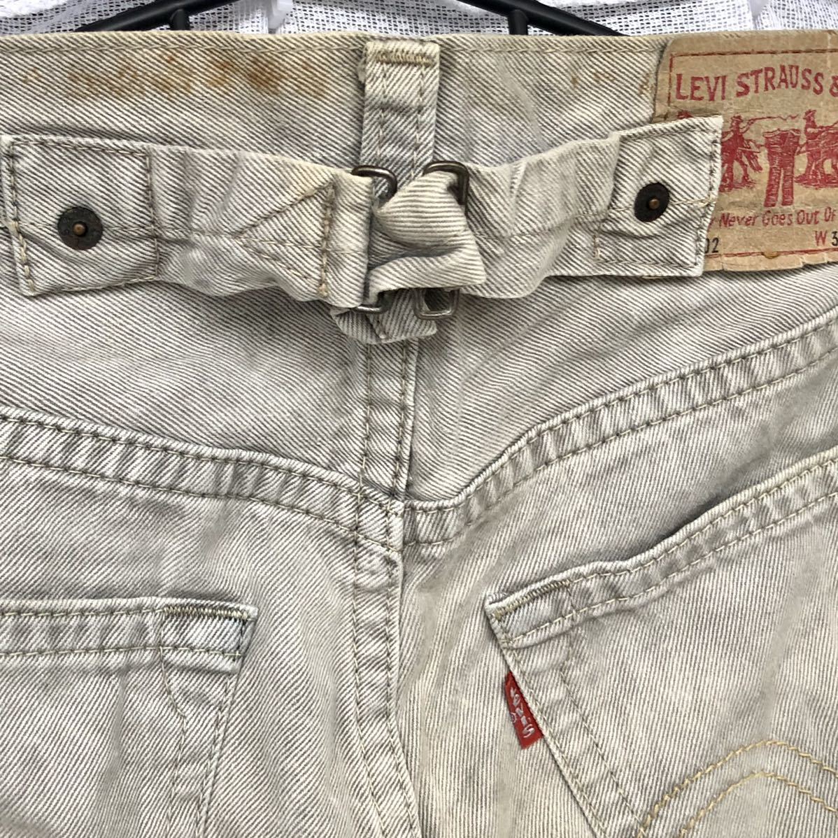 廃盤★Levi's 902-10 TYPE 1 JEANS 31★シンチバック 尾錠 デニム パンツ ジーパン ルーズフィット ジーンズ ボトムス グレー系/リーバイス_画像6