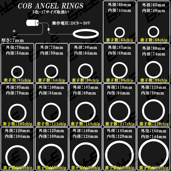 160ｍｍ COB LED カバー付き イカリング グリーン 12V/24V O-423_画像4