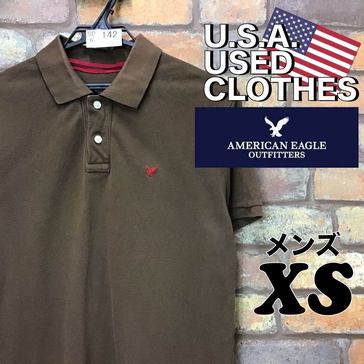 返品?交換対象商品】 アメリカンイーグル AMERICAN EAGLE ポロシャツ
