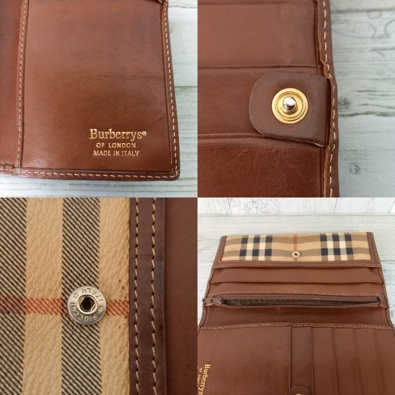 注目ブランドのギフト cf34. 長財布 BURBERRY ロゴ LONDON 二つ折り