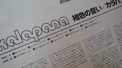 LP　カラパナ　3　サードアルバム　褐色の誓い_画像4