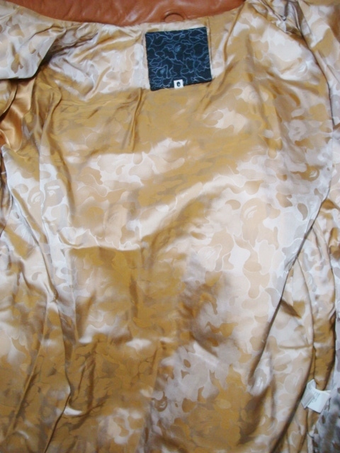 A BATHING APE ア ベイジング エイプ ◇ カウ 牛 皮 革 レザー ダウン
