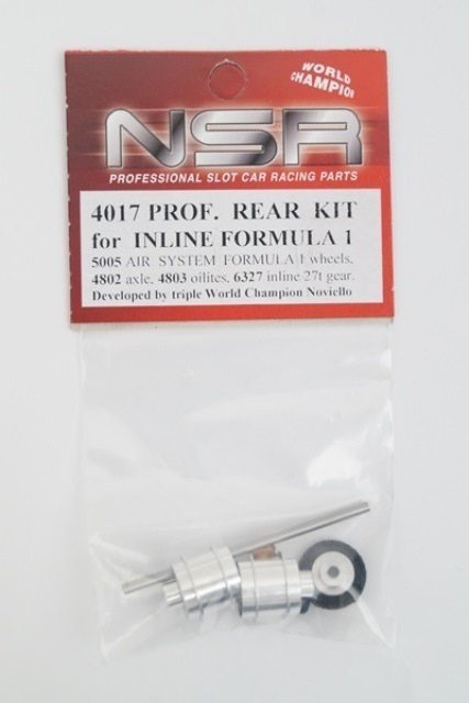 新品 NSR 1/32 PROF. REAR KIT for INLINE FORMULA 1 インライン ギア アルミホイール 4017 スロットカー_画像1