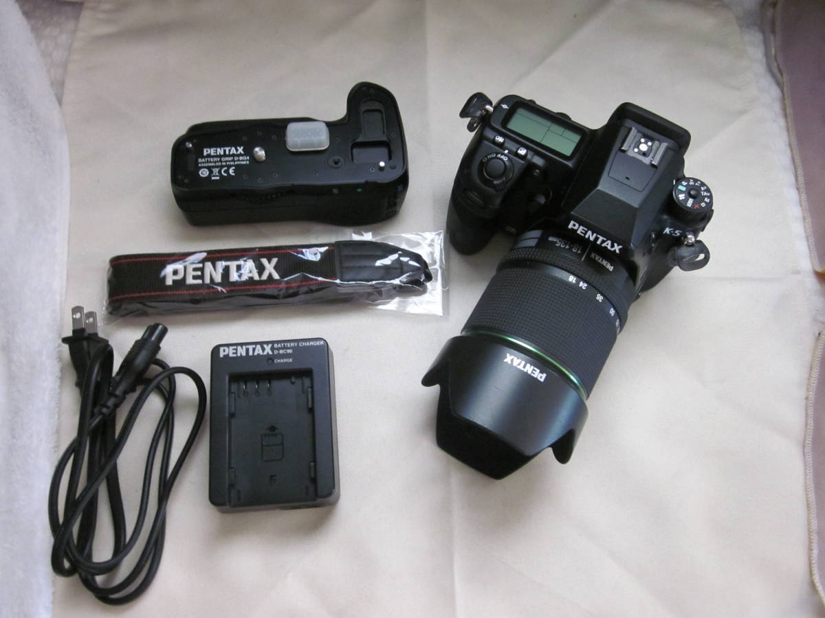動作品 ペンタックス PENTAX K-5+グリップD-BG4+レンズPENTAX-DA18