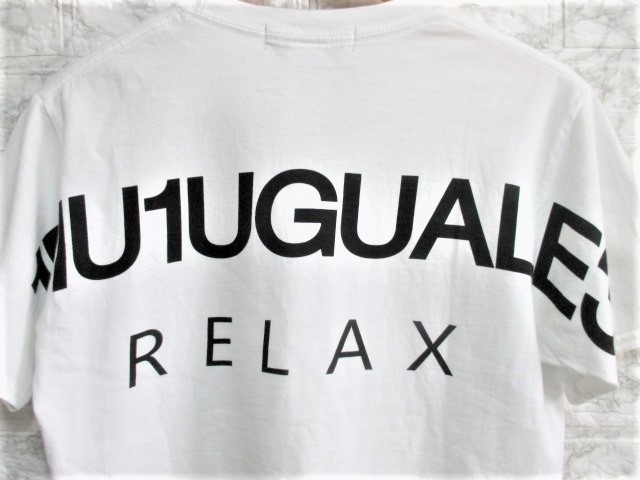 ☆1PIU1UGUALE3 RELAX ウノピュウノウグァーレトレリラックス バックビッグロゴ Tシャツ/メンズ/S_画像5