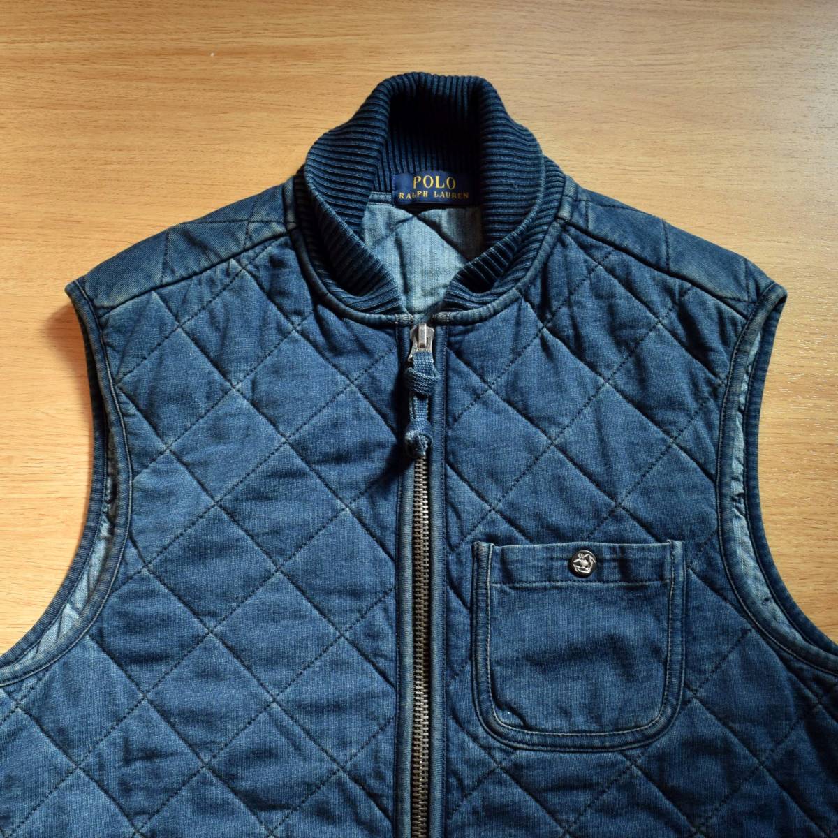 RRL インディゴデニムベスト ワーク ヴィンテージ-