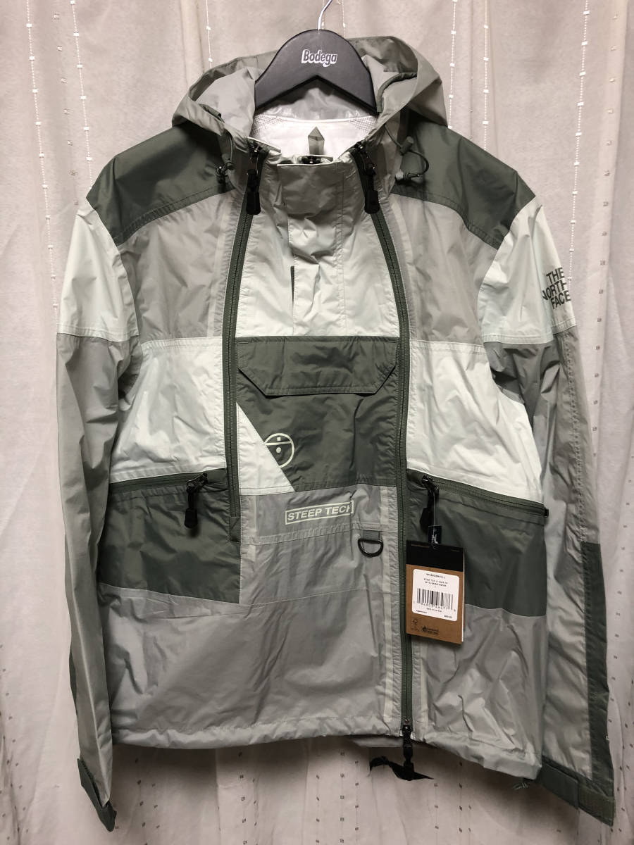 新品 海外限定 THE NORTH FACE STEEP TECH LIGHT RAIN JACKET US L TNF supreme gray マウンテンパーカー ジャケット 国内未発売 jkt_画像1