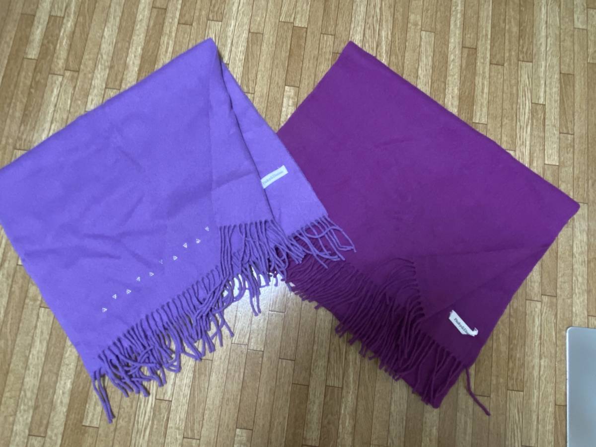 PINKY&DIANNE Pinky and Diane wool wool shawl stole 2 pieces set rhinestone × light purple red purple series 