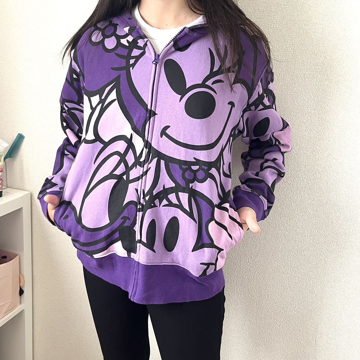 東京ディズニーリゾート フード付き パーカー 紫 パープル - パーカー