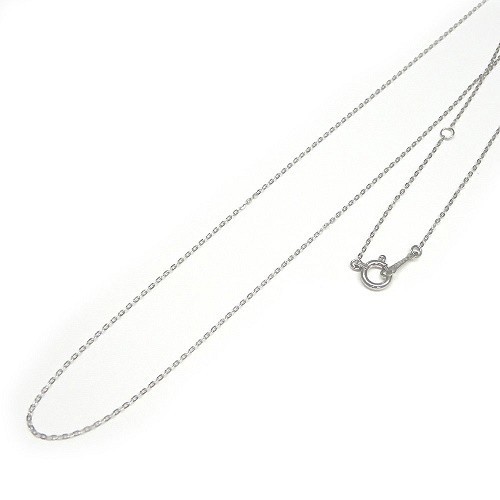  platinum <Pt850> chain necklace small legume red beans type 40 centimeter regular size [ gift wrapping ending ]