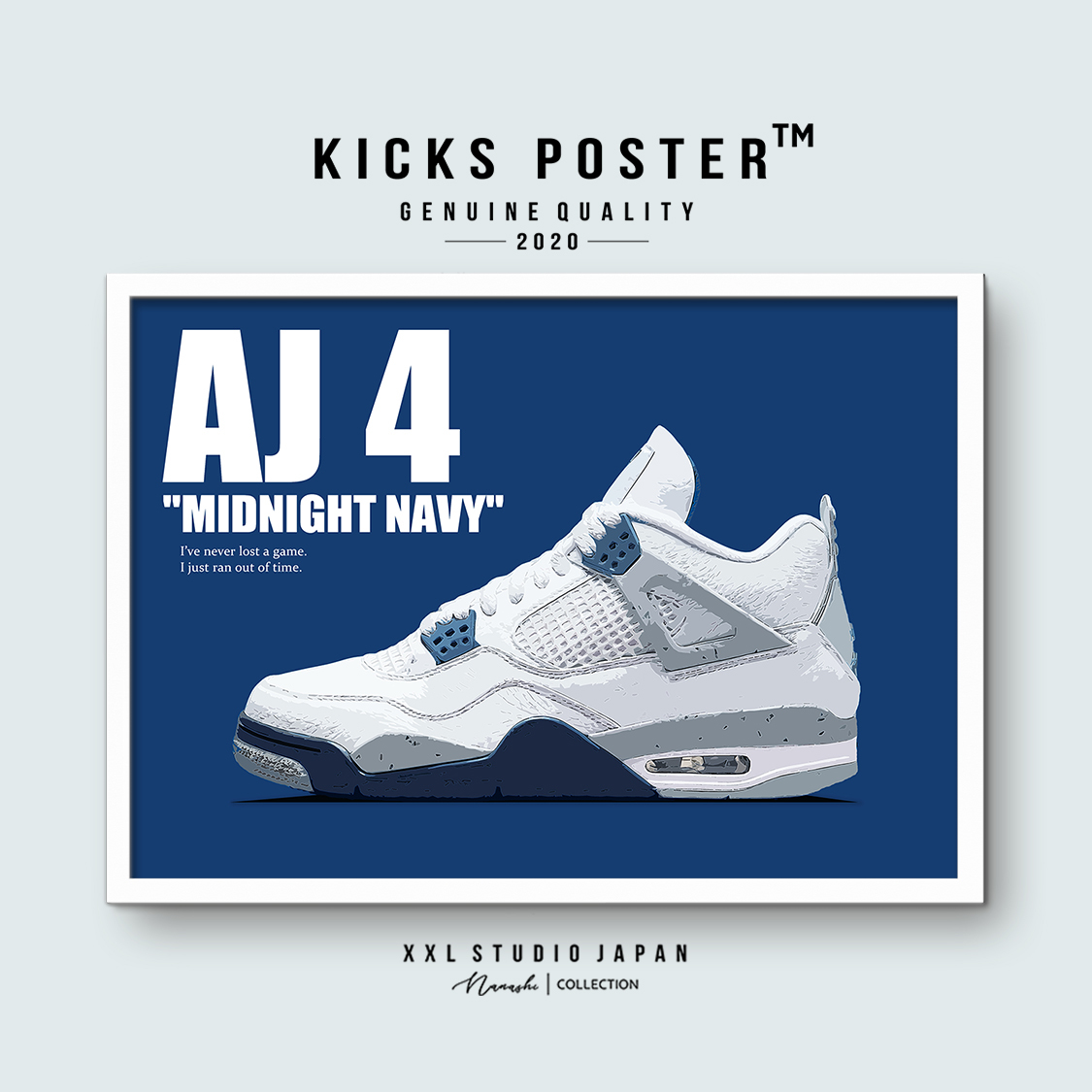 AJ4 エアジョーダン4 ミッドナイトネイビー Midnight Navy キックスポスター 送料無料 AJ4-43_画像1