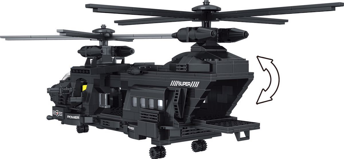 大型輸送用ヘリコプター　軍用ボード　ミニフィグ レゴ 互換 LEGO 互換 テクニック フィギュア 1351pcs_画像4