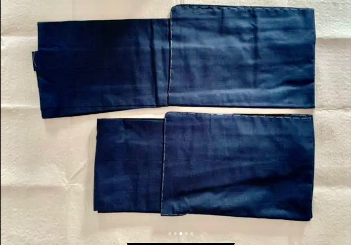紳士用 大島紬 アンサンブル 新品 未使用 仕付け糸付 男着物 紺色 羽織付き 藍色 仕立て上がり　手縫い