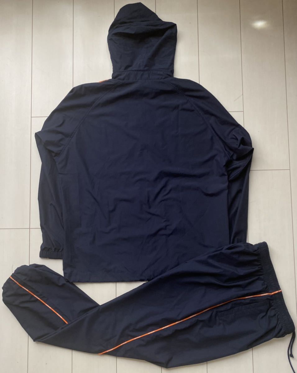 送料無料 未使用 美品 日本製 MIZUNO ミズノ superstar スーパースター nylon ジャージ ジャケット パンツ 上下 SET UP セットアップ navy