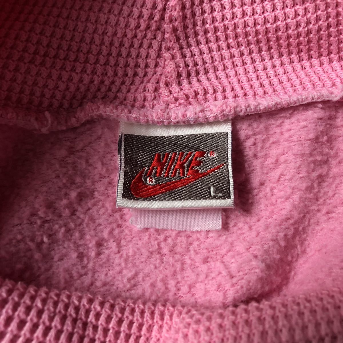 90s Nike Mock Neck Sweat Pullover 90年代 銀タグ ナイキ モックネック スウェット vintage ヴィンテージ 前V Lサイズ_画像5