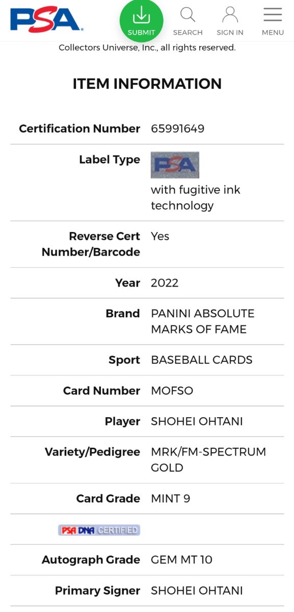 安値 Panini Absolute 2022 大谷翔平 直筆サインカード 5枚限定 POP1