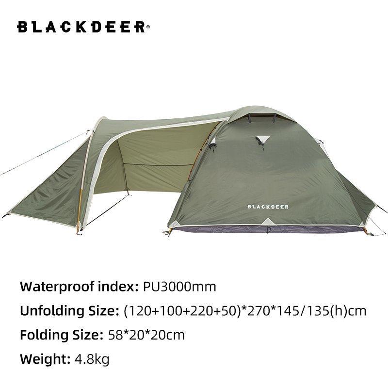 【送料無料】 キャンプ テント おしゃれ -3?4人用のキャンプテント、ベッドルームと1つのリビングルーム、210dオックスフォー