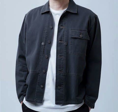 美品【RRL】ヘリンボーン オーバーシャツ カバーオール ワーク 美品【RRL】ヘリンボーン オーバーシャツ カバーオール ワーク