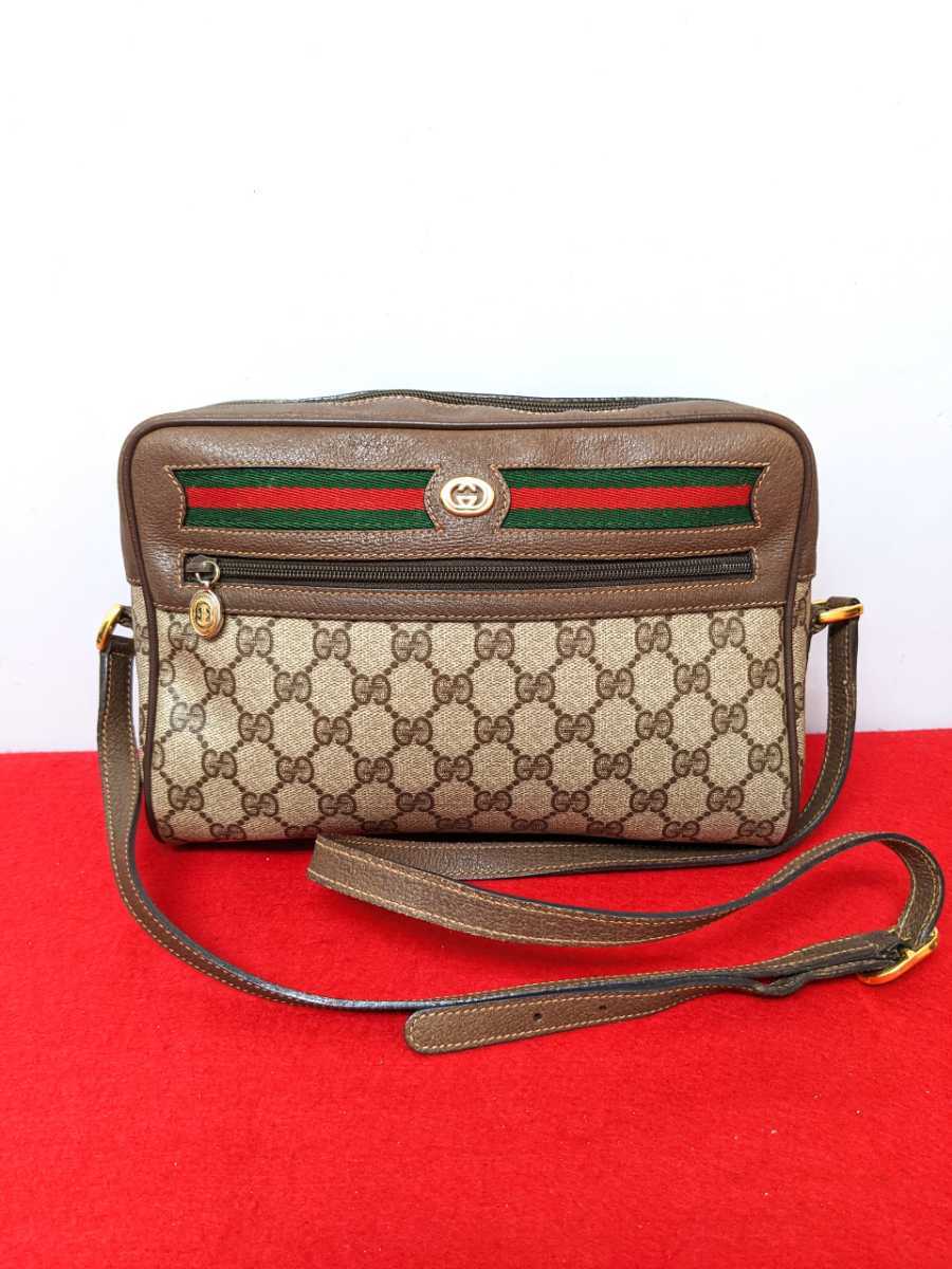 美品 極上!Gucci シェリーライン ビンテージショルダーバッグ 人気