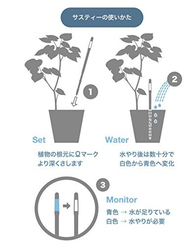 キャビノチェ SUSTEE 水やりチェッカー サスティー Lサイズ ホワイト C-0013-WH_画像3