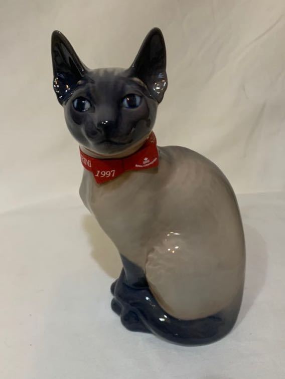 ☆即決 未使用美品 ロイヤルコペンハーゲン シャム猫 イヤー フィギュ