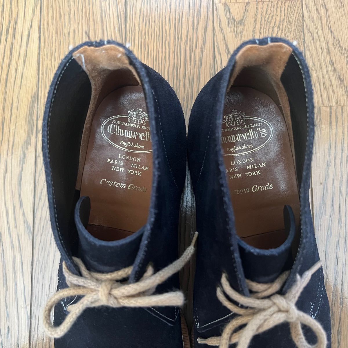 Church's SAHARA L NAVY UK7.5 チャーチ　サハラ チャッカブーツ 英国製