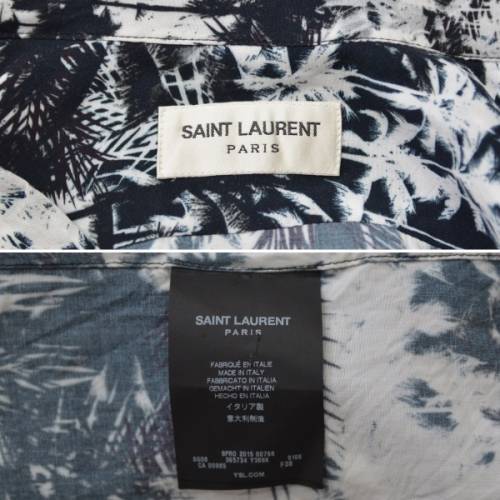 SAINT LAURENT PARIS サンローランパリ パームツリー 総柄 シャツ R2A-256323_画像3