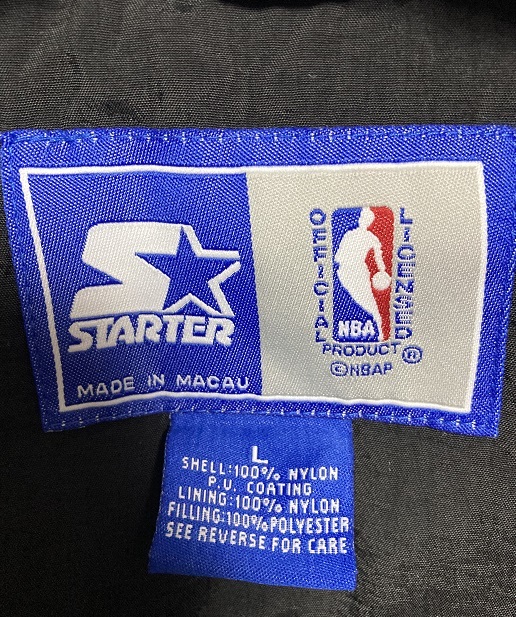 【DEADSTOCK】90's NBA STARTER製 シアトルソニックス チーム スタジャン L 中綿入り ジャンバー ジャケット_画像6