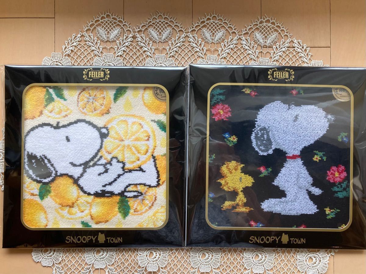 国内正規輸入品 【ケース入】フェイラー コラボ ハンカチ スヌーピー