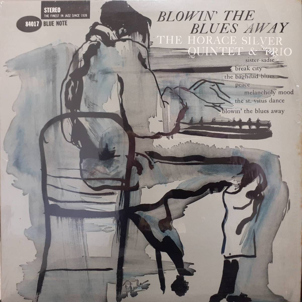 米BLUE NOTEオリジLP！青白ラベル 47WEST 63rd NYC！The Horace Silver Quintet & Trio / Blowin' The Blues Away 59年作 ST-84017 RVG刻印_画像1