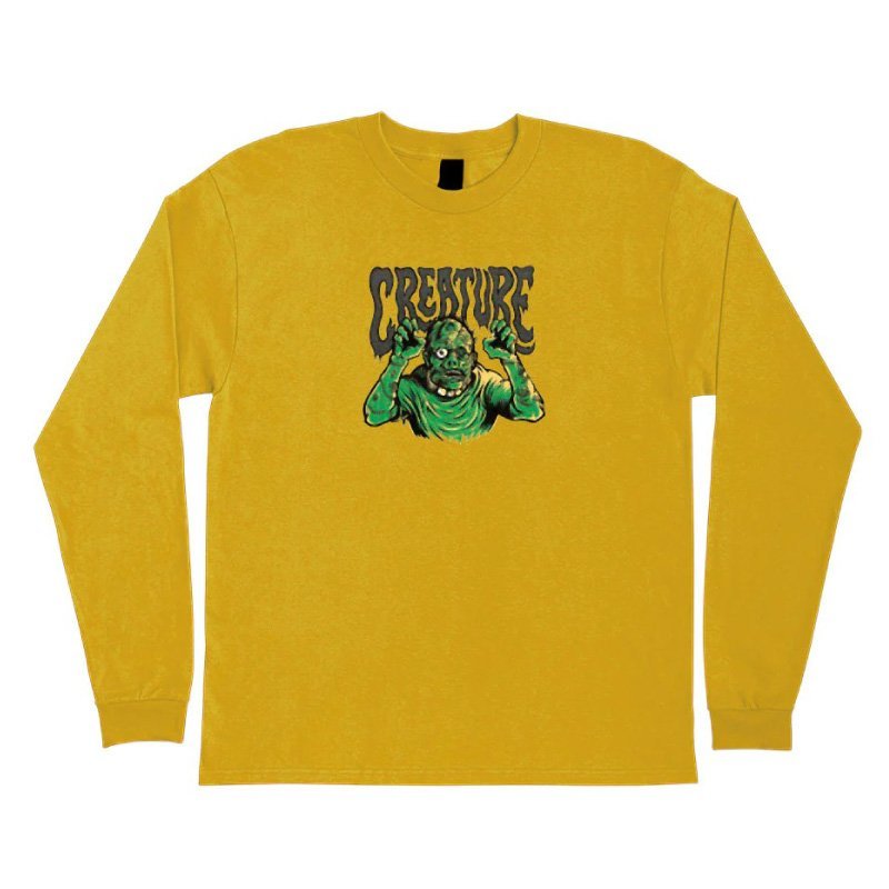 セール SALE 新品 CREATURE クリーチャー ロンT 長袖Tシャツ プリント ホラー ゾンビ ローブローアート モンスター XL_画像1