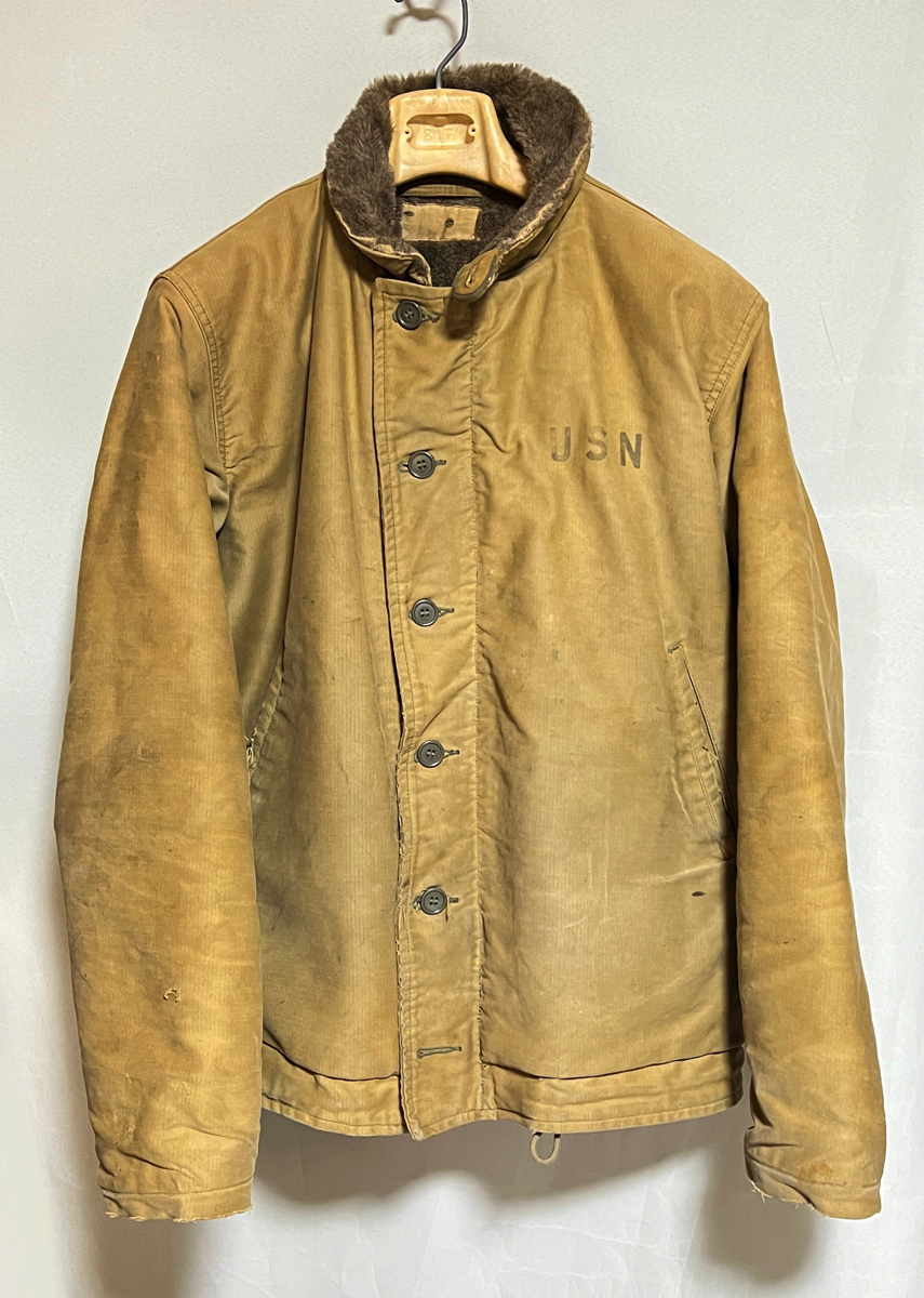 40s ヴィンテージ 米軍実物 N-1 デッキジャケット USN US NAVY