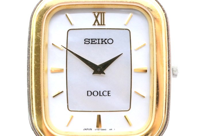 ト葛】 ☆稼働品☆ SEIKO DOLCE セイコー ドルチェ V110-0AE0 スクエア