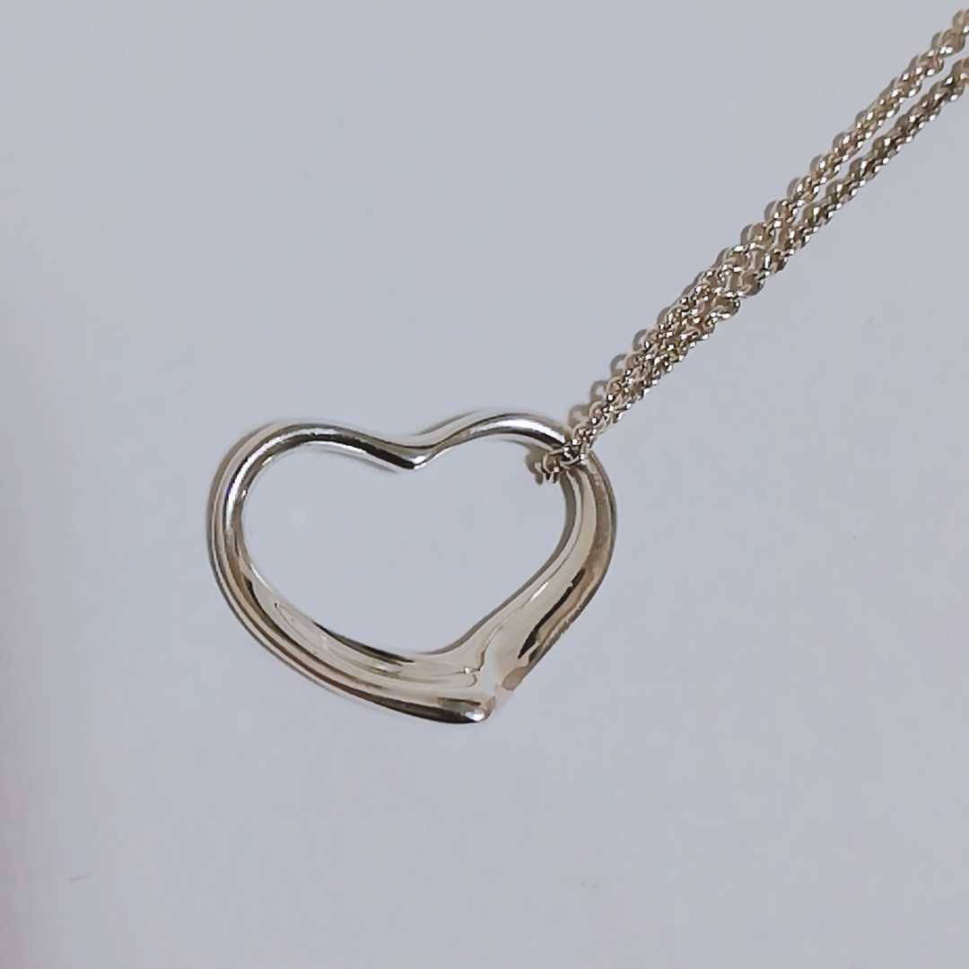 Tiffany&Co. オープンハート シルバーネックレス-