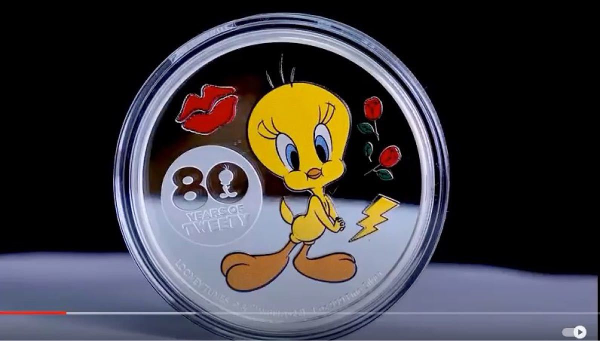 ルーニー・チューンズ トゥイーティー80周年 1オンス銀貨 - NGC PF70