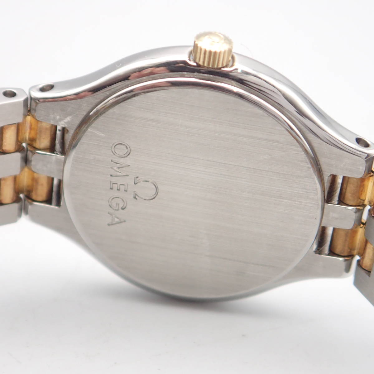 い07606【美品】OMEGA オメガ/デビル/シンボル/クオーツ/レディース