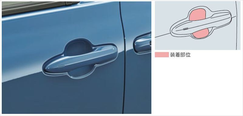 シエンタ プロテクションフィルム(ドアハンドル) ※フロント・リヤ各2枚 トヨタ純正部品 FXE FKS パーツ オプション